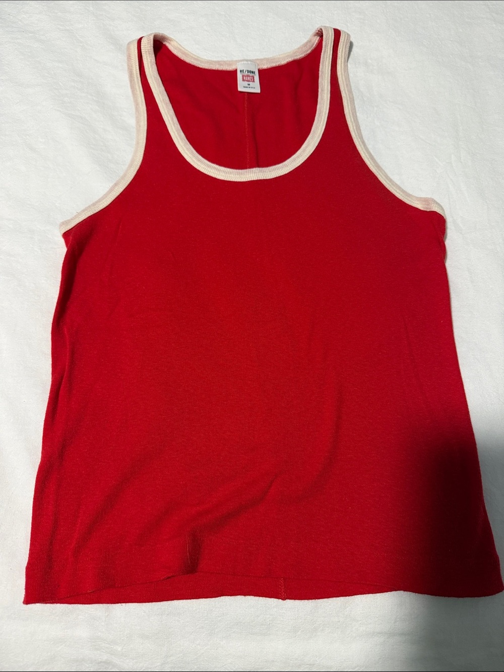 RE/DONE Hanes Red Tank Size M